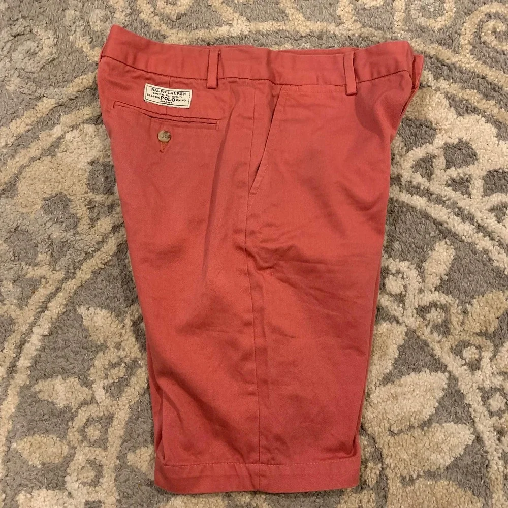 Polo Ralph Lauren Classic Chino Flat Front Salmon Shorts Youth‎ Boy’s Size 16